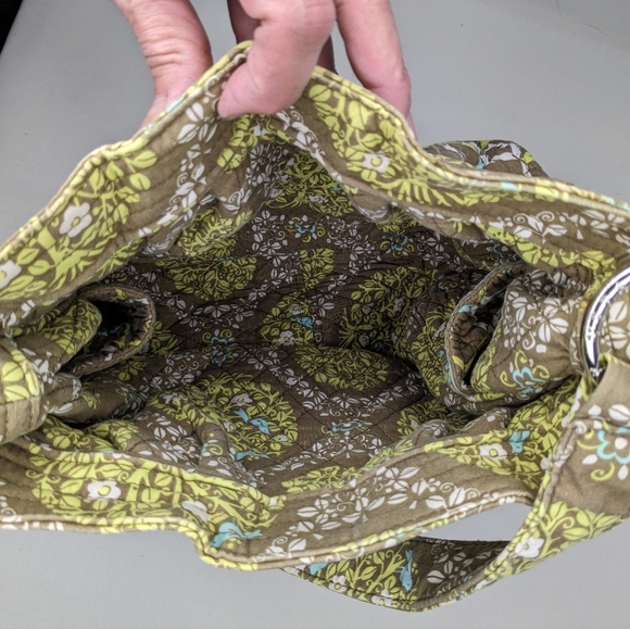 Vera Bradley shoulder bag & matching wallet blue birds green aqua U-1 - Picture 6 of 13